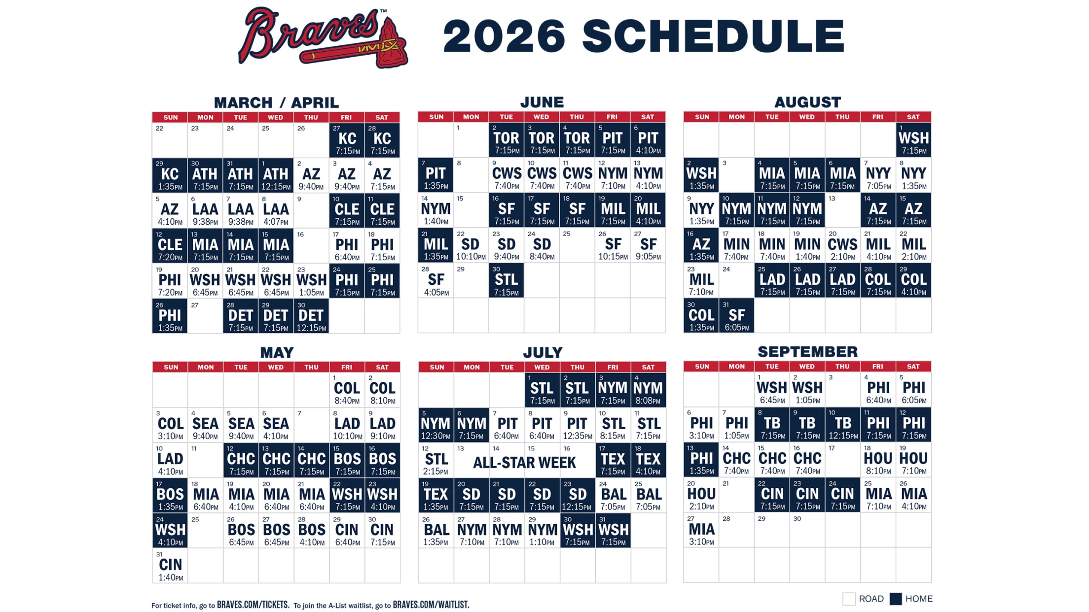 Printable Schedule