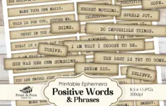 Printable Scrapbook Words And Phrases