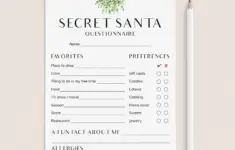 Printable Secret Santa Form Download