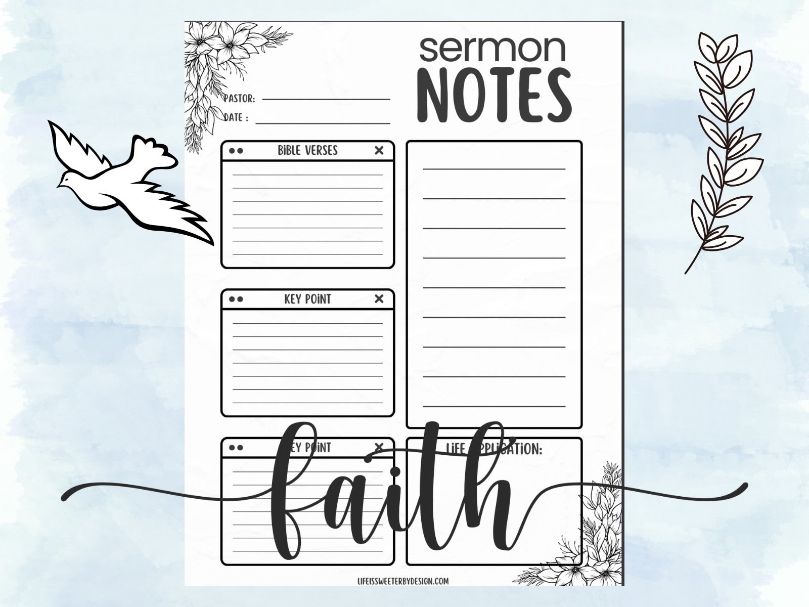 Printable Sermon Notes Printable Sermon Notes