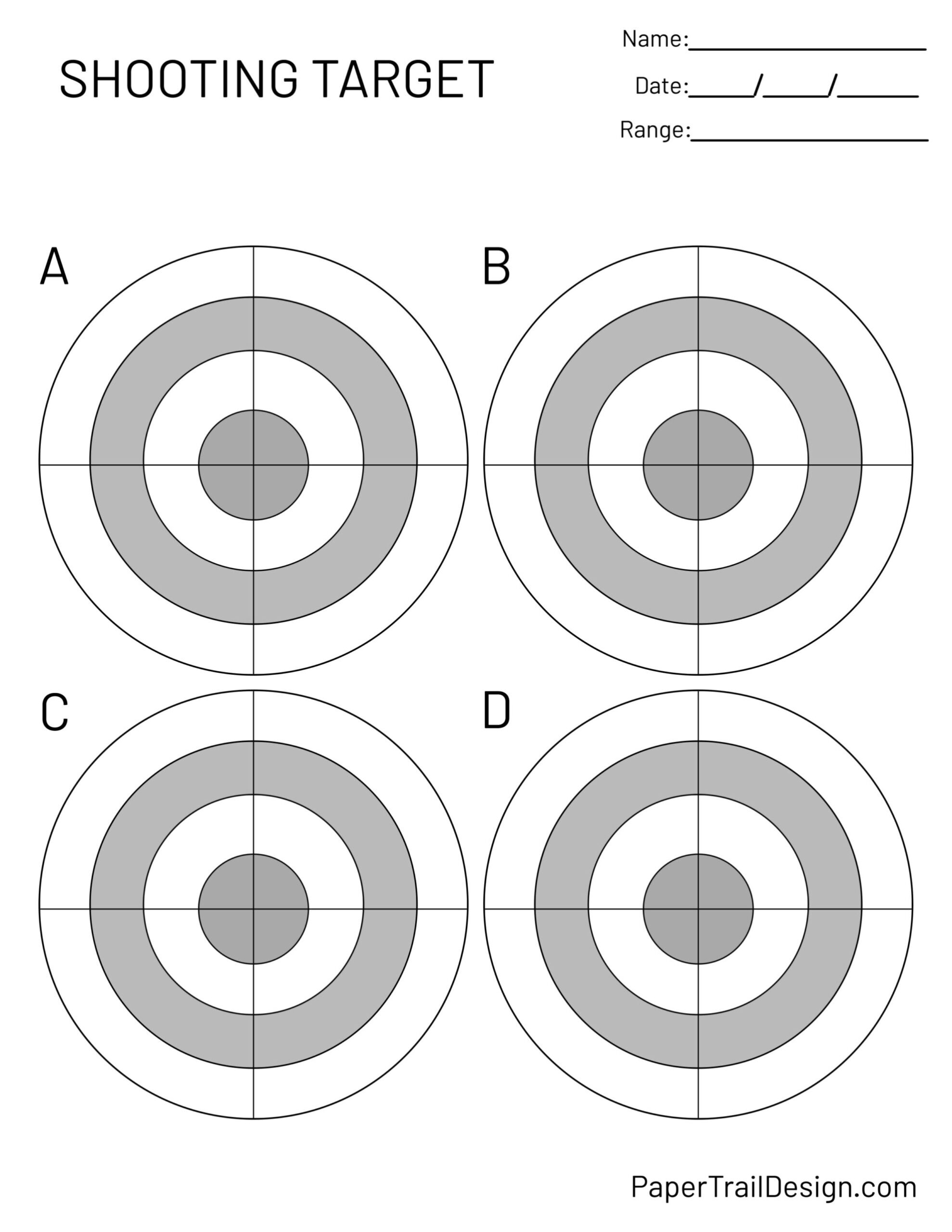 Printable Shooting Targets Printable Shooting Targets
