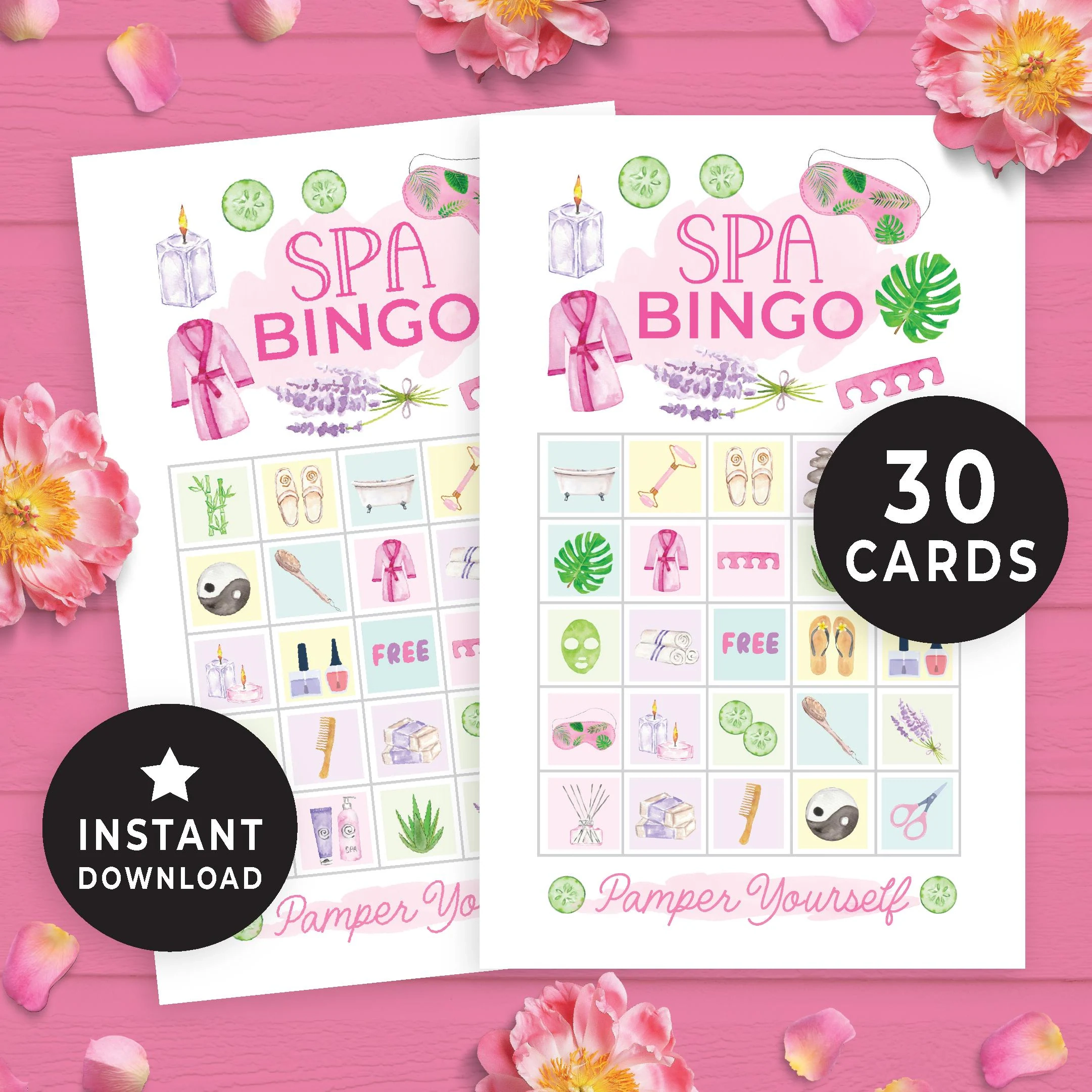 spa bingo free printable spa bingo free printable