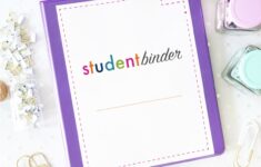 Printable Student Binder