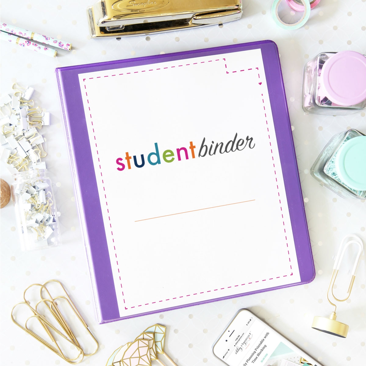 Printable Student Binder