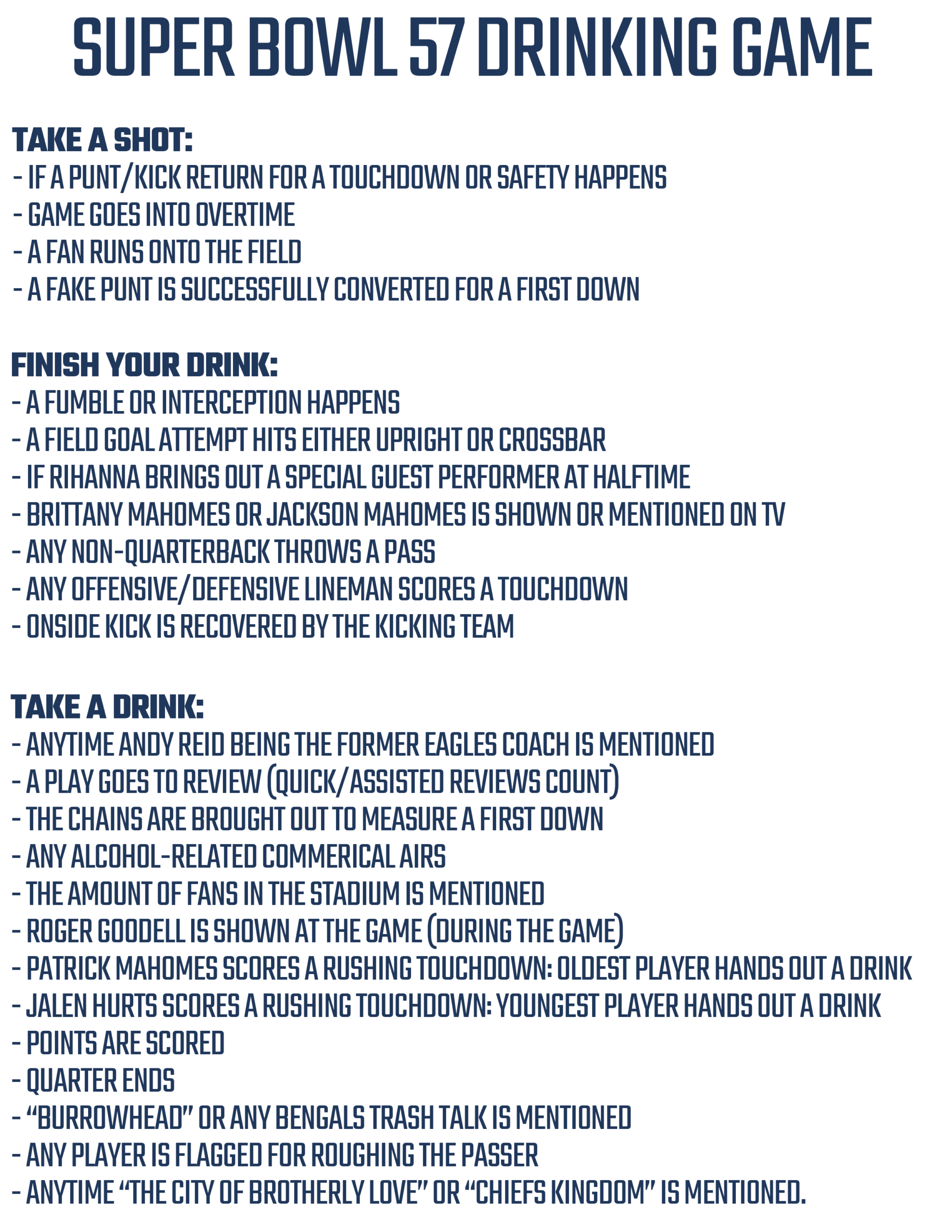 Printable Super Bowl 57 Drinking Game 2023 Chiefs Vs Eagles 01gr26vfdrzj Printable Super Bowl 57 Drinking Game 2023 Chiefs Vs Eagles 01gr26vfdrzj