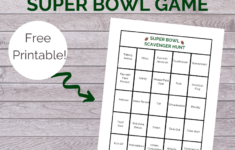 Printable Super Bowl Scavenger Hunt
