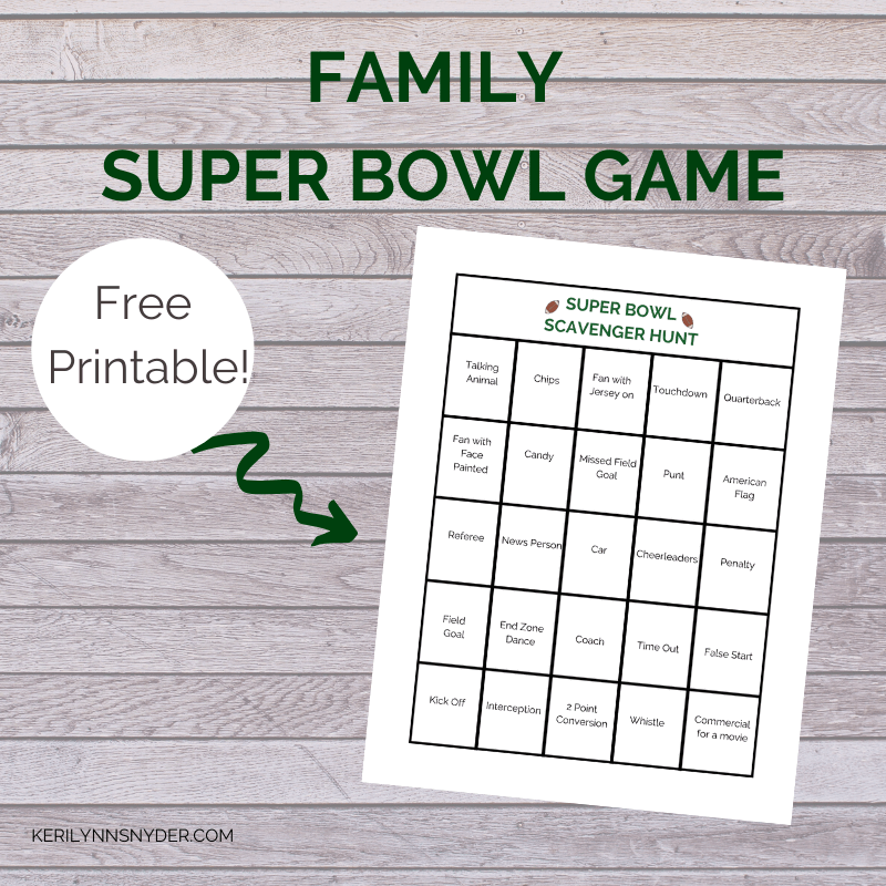 Printable Super Bowl Scavenger Hunt Printable Super Bowl Scavenger Hunt