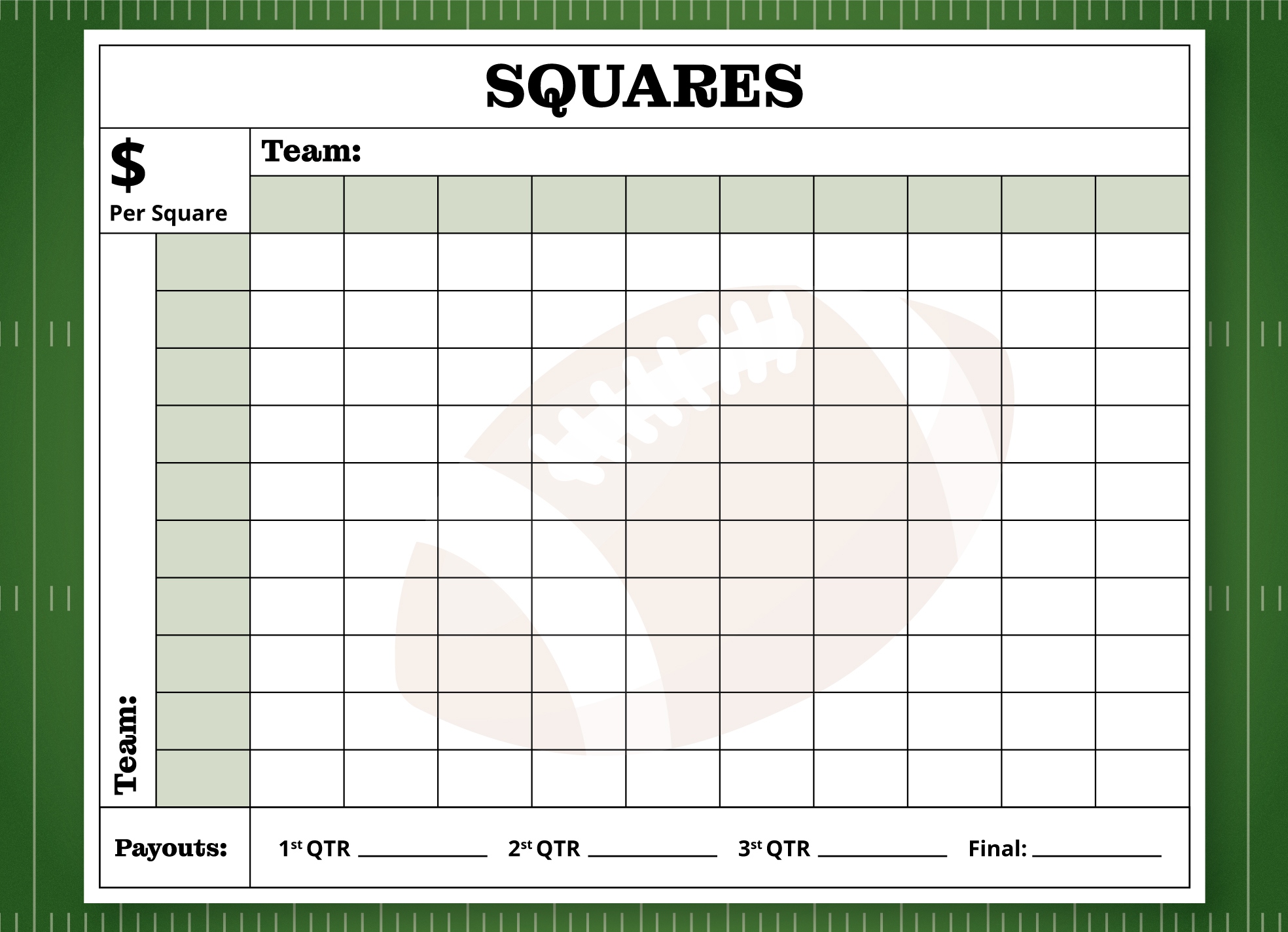 Printable Super Bowl Squares Free Google Docs Template Printable Super Bowl Squares Free Google Docs Template