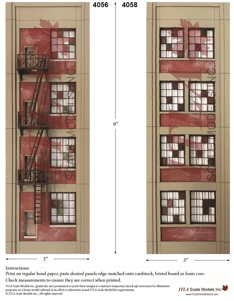 Printable Templates Ho Scale Industrial Wall Module Line