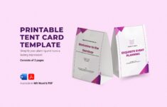 Printable Tent Card Template