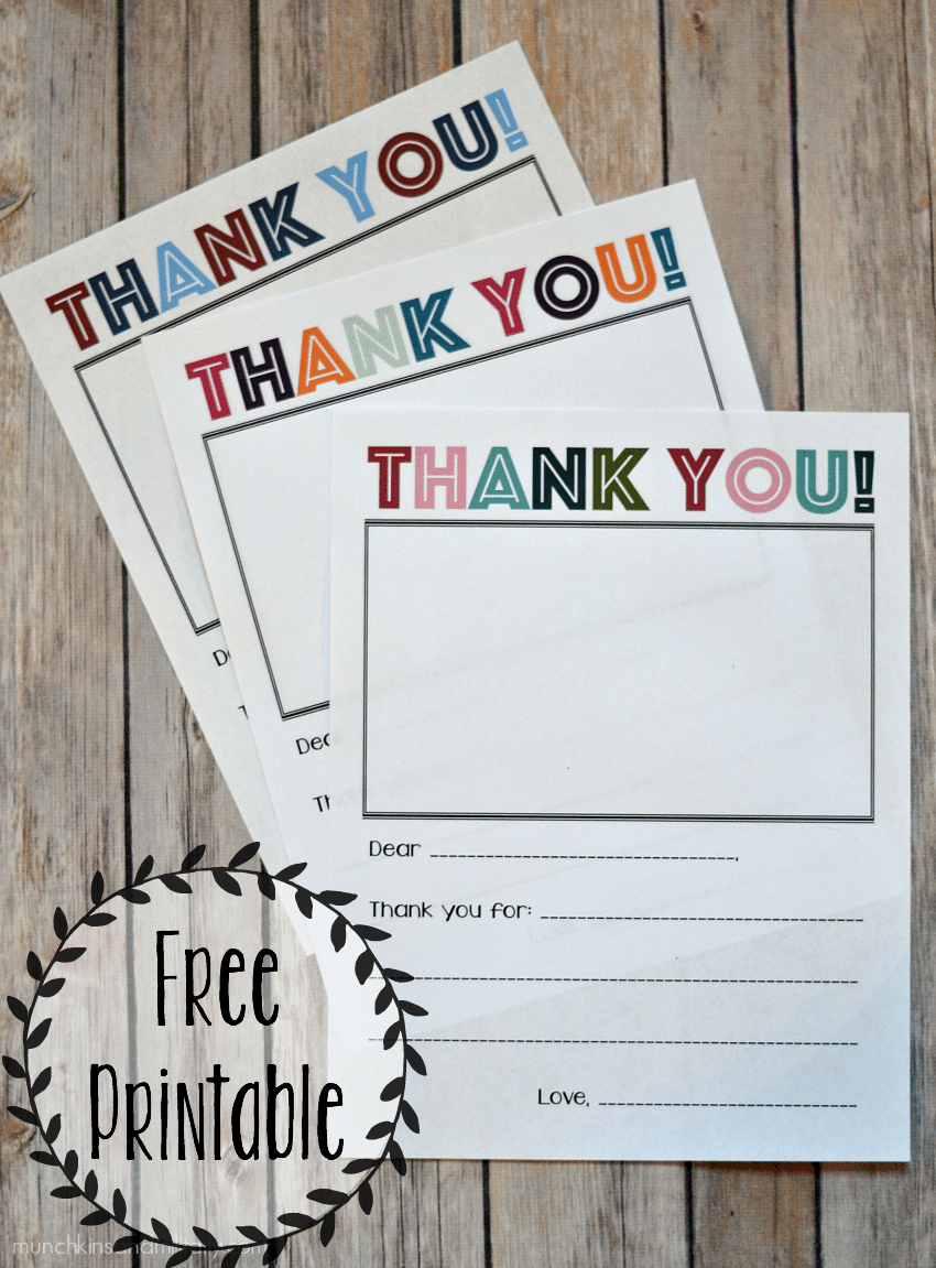 Printable Thank Note Printable Thank Note