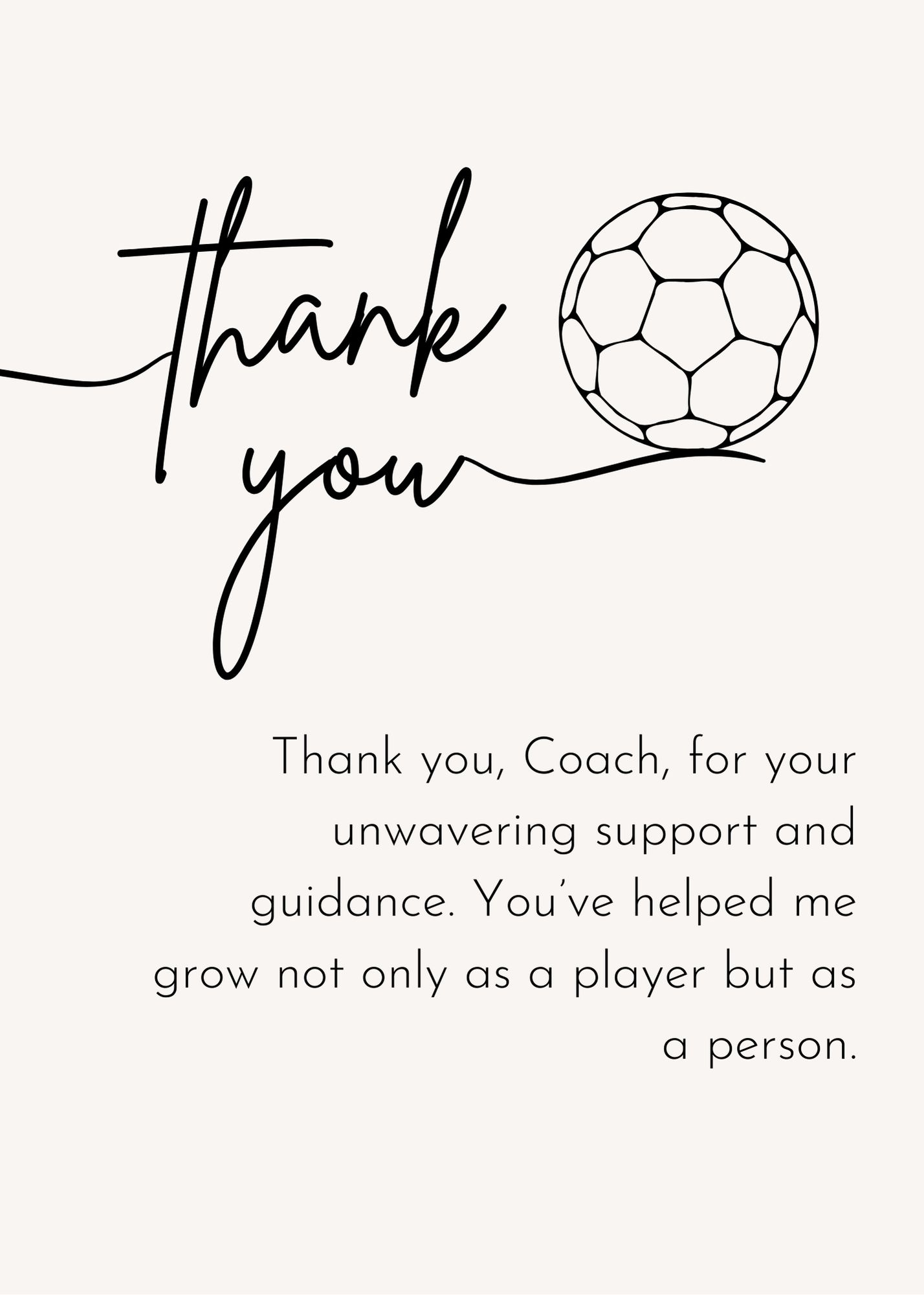 Printable Thank You Card Messages For Soccer Coach Printable Thank You Card Messages For Soccer Coach