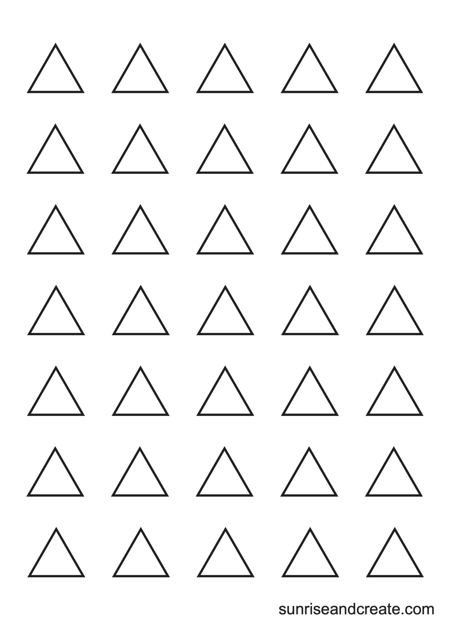 Printable Triangle Template Printable Triangle Template