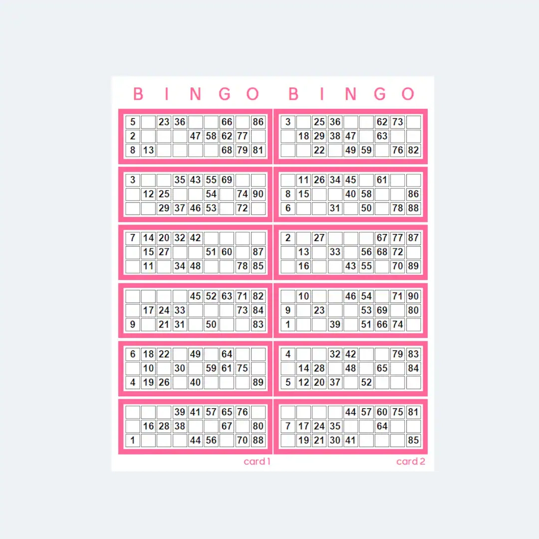 free printable bingo cards 1 90 free printable bingo cards 1 90