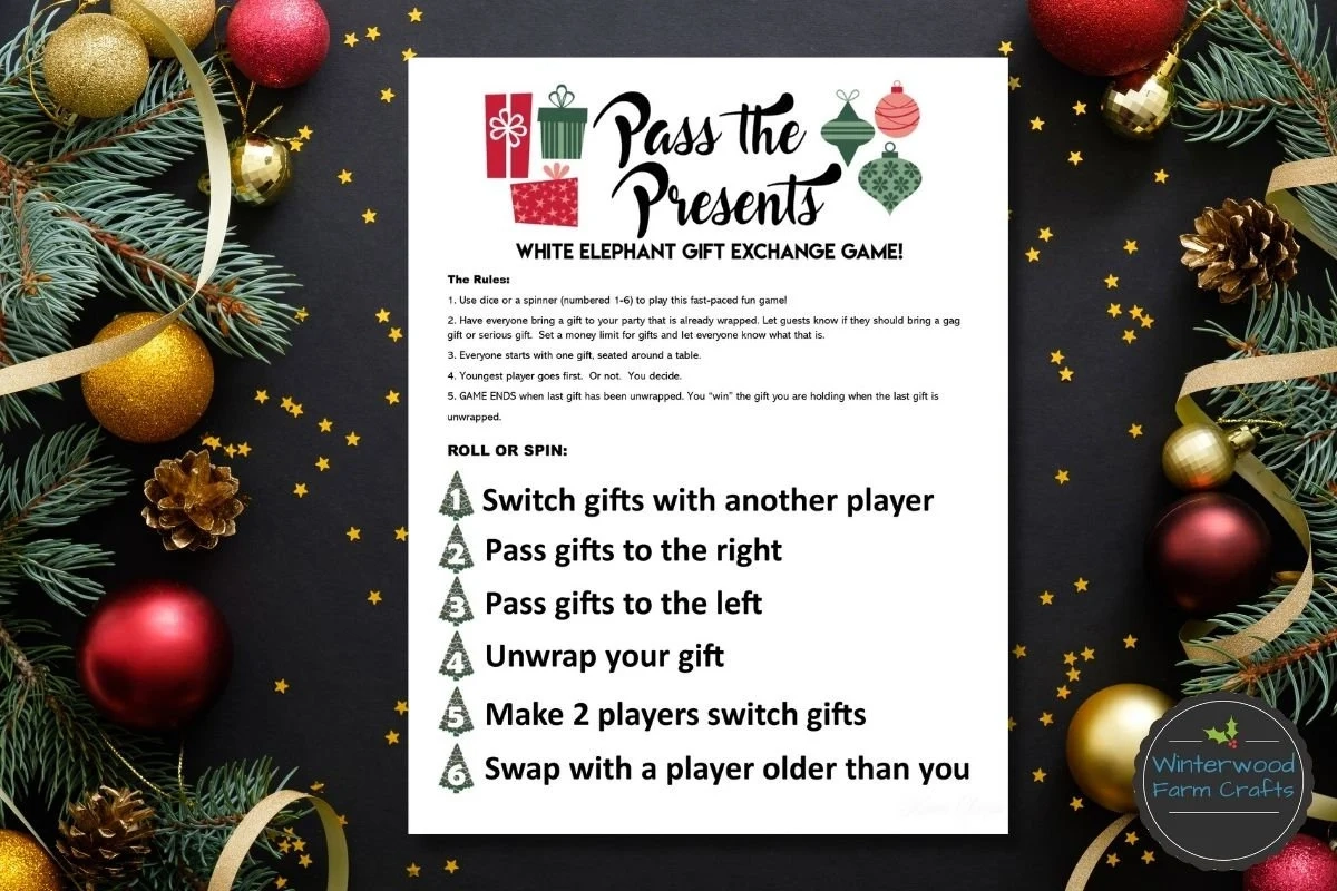 Printable White Elephant Gift Exchange