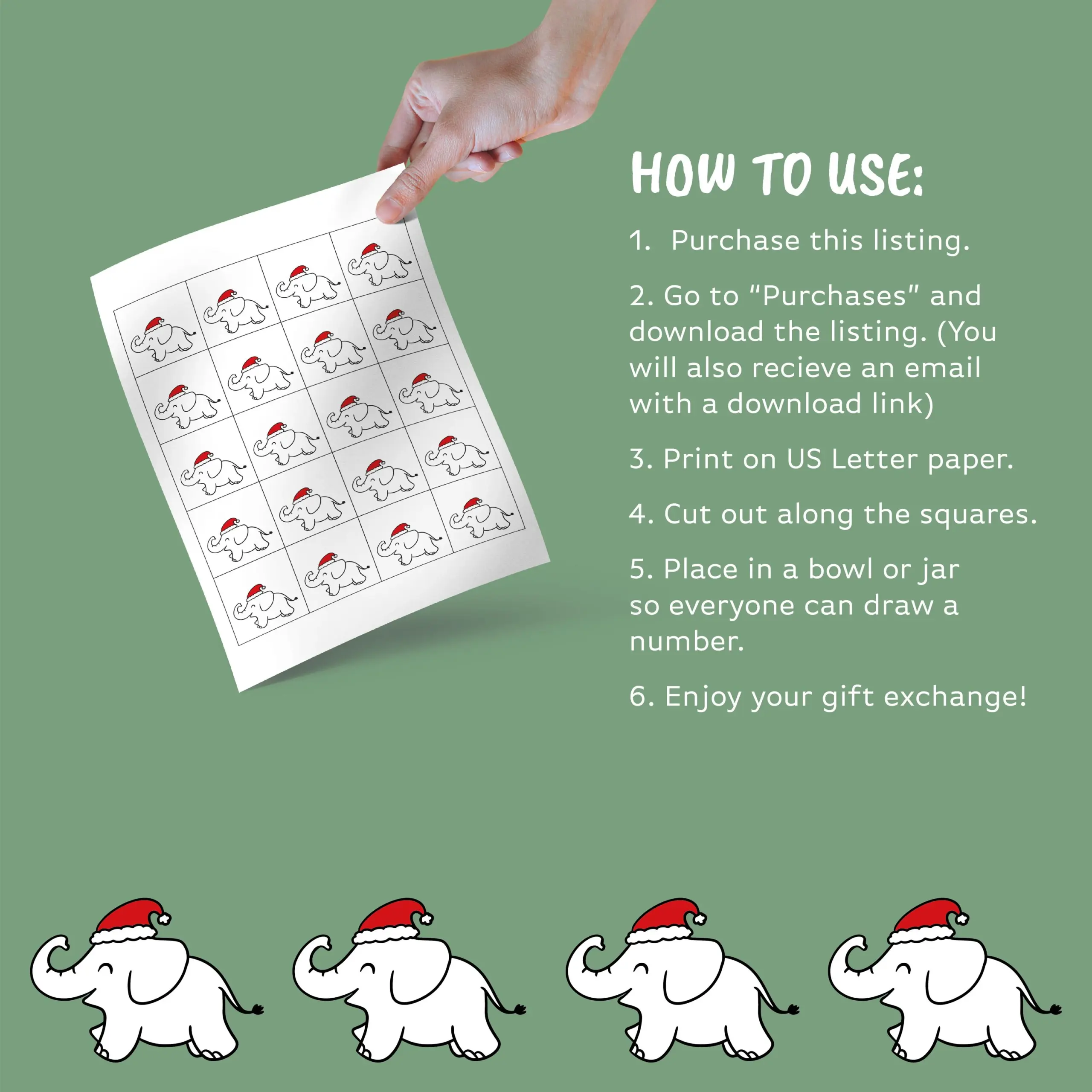Printable White Elephant Gift Exchange Printable White Elephant Gift Exchange