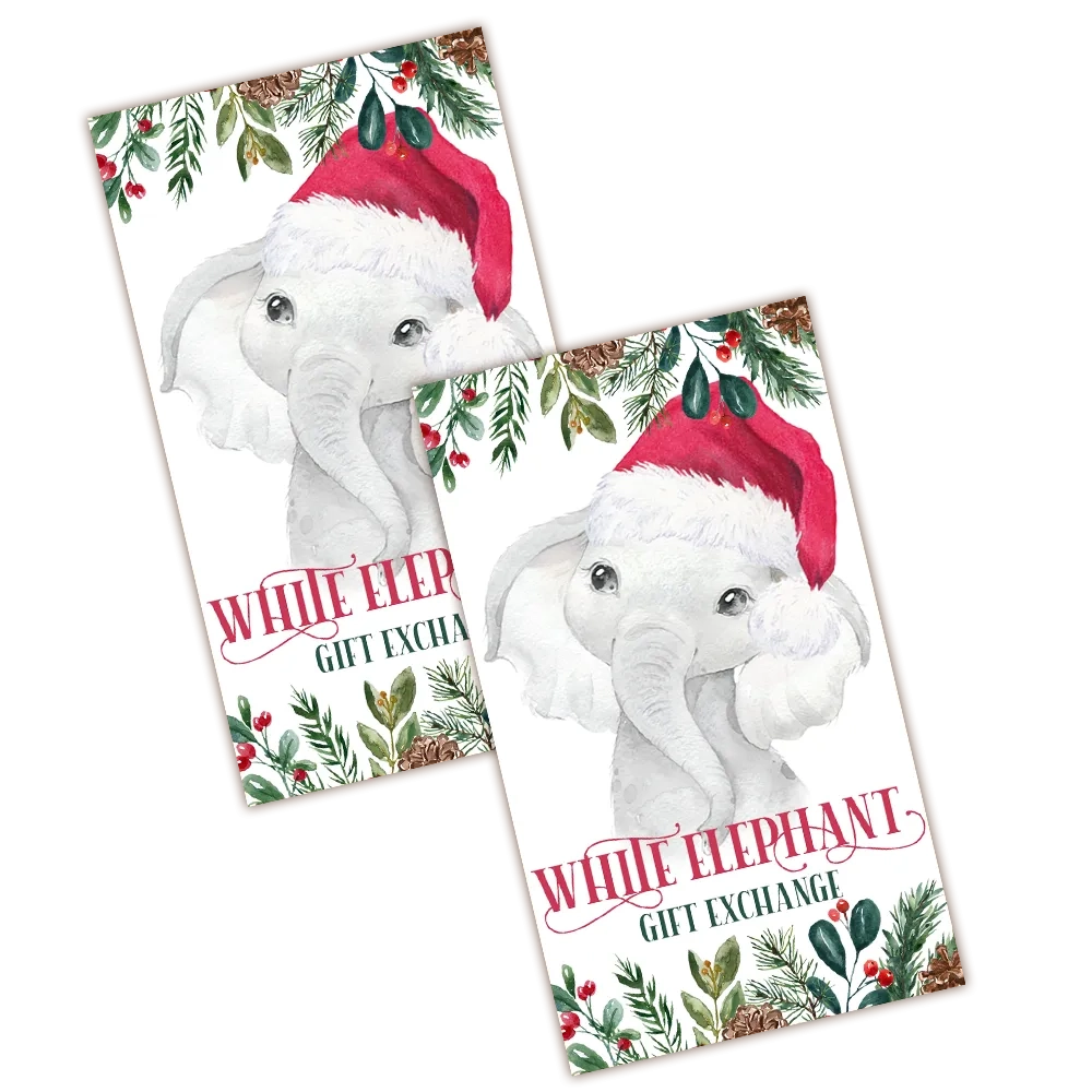 Printable White Elephant Gift Tags Printable White Elephant Gift Tags