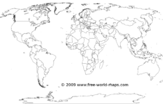 Printable White Transparent Political Blank World Map C3