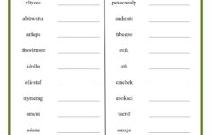 Printable Word Scrambles For Adults