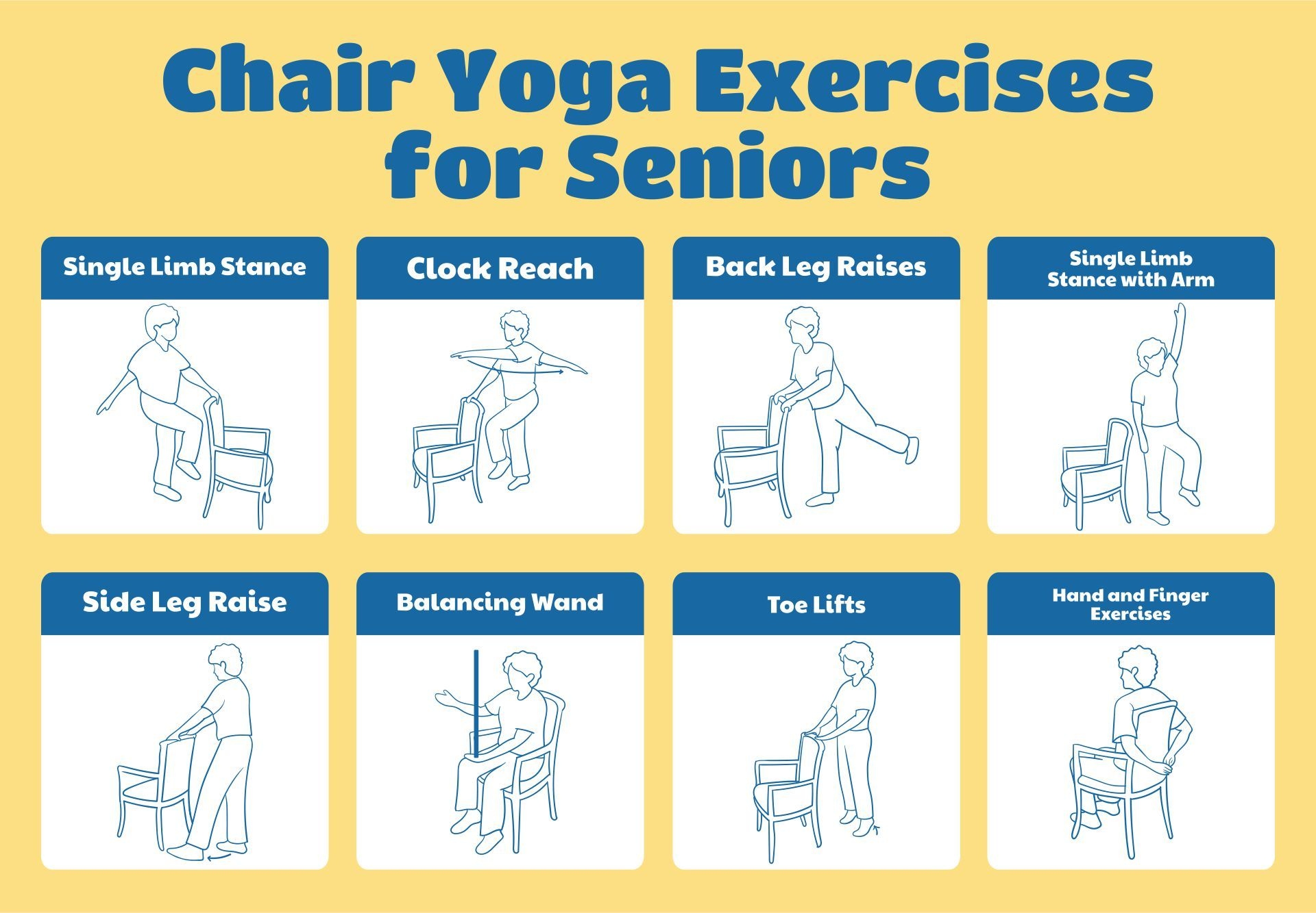 free chair yoga chart for seniors printable