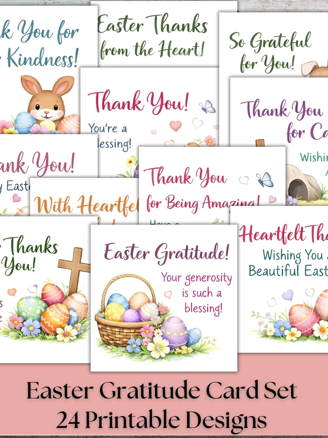 easter thank you cards printable