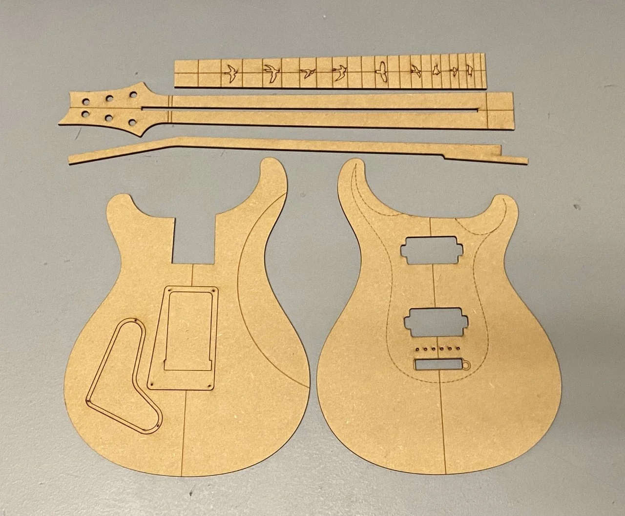 Prs Custom 22 Guitar Template Set Prs Custom 22 Guitar Template Set