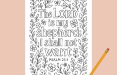 Psalm 23 1 Coloring Page