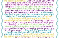 Psalm 91 Kids Free Printout Copy