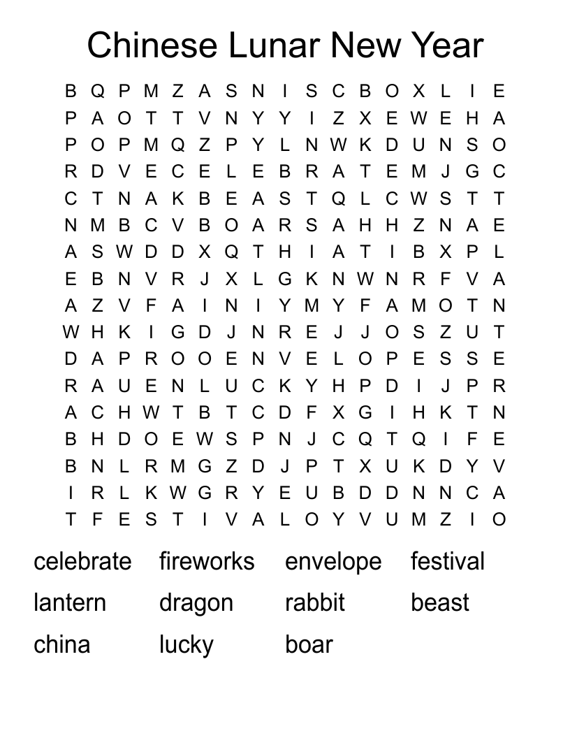 free printable chinese new year word search free printable chinese new year word search
