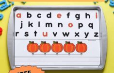 Pumpkin Magnet Letter Mat Activity