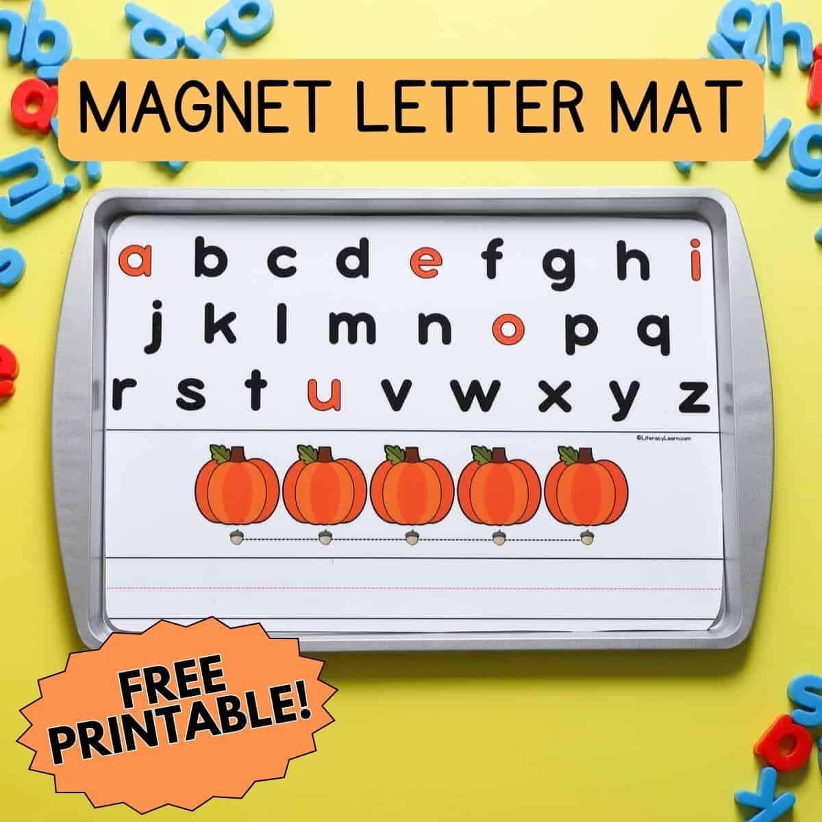 Pumpkin Magnet Letter Mat Activity Pumpkin Magnet Letter Mat Activity
