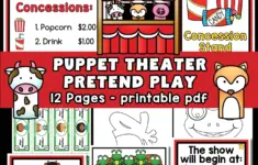 Puppet Theater Pretend Play Printable Pdf