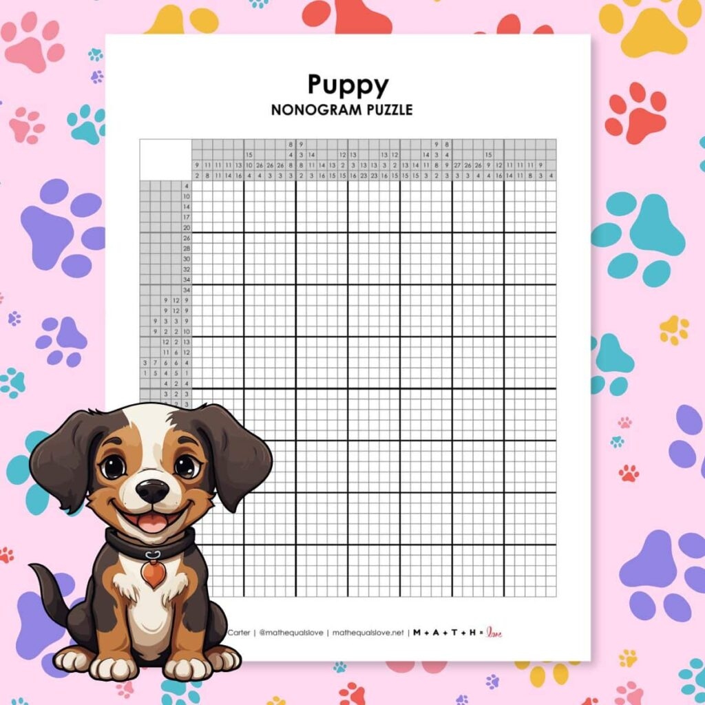 Puppy Nonogram Puzzle Puppy Nonogram Puzzle