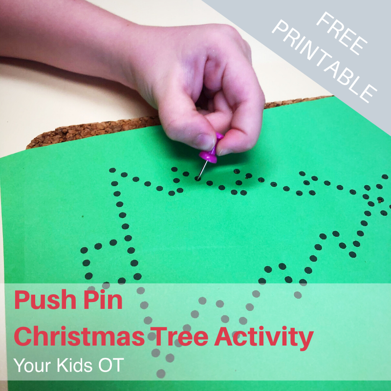 Push Pin Christmas Tree Activity Free Printable