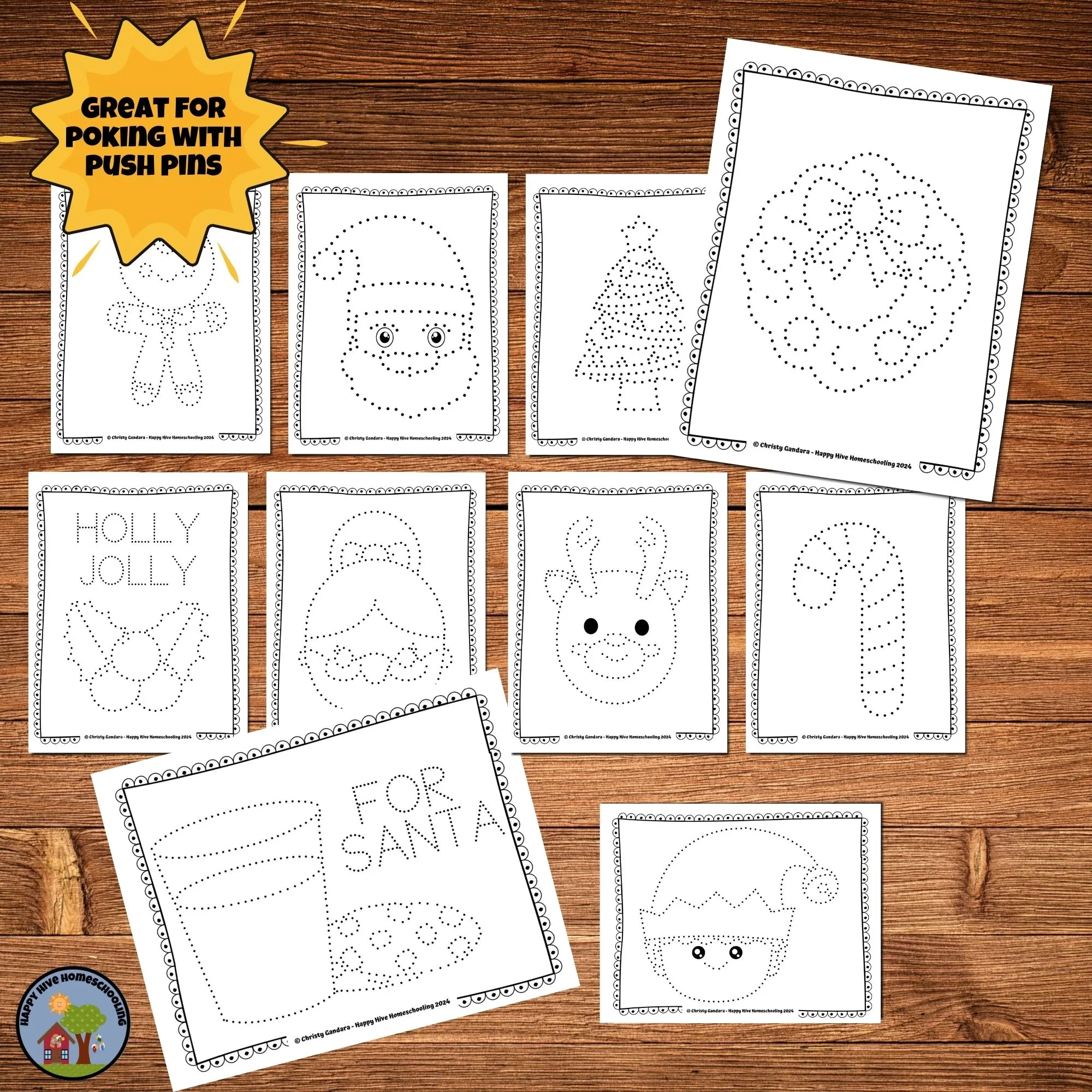 Push Pin Poke Pictures Christmas Push Pin Poke Pictures Christmas