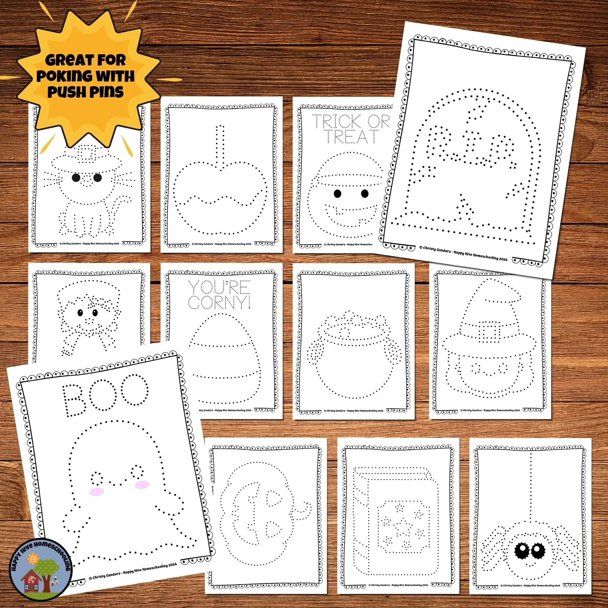 Push Pin Poke Pictures Halloween Push Pin Poke Pictures Halloween