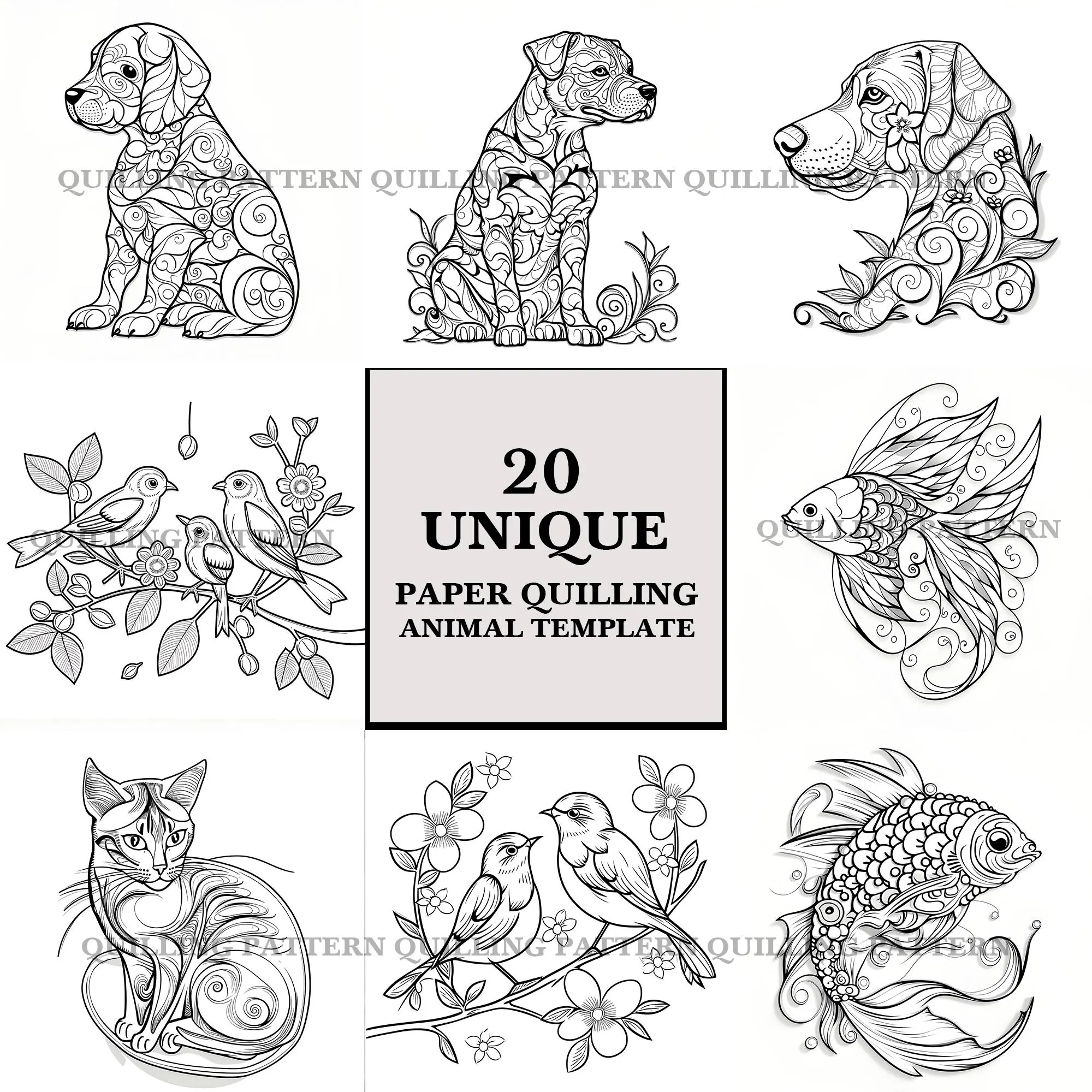 Quilling Animals Template Paper Quilling