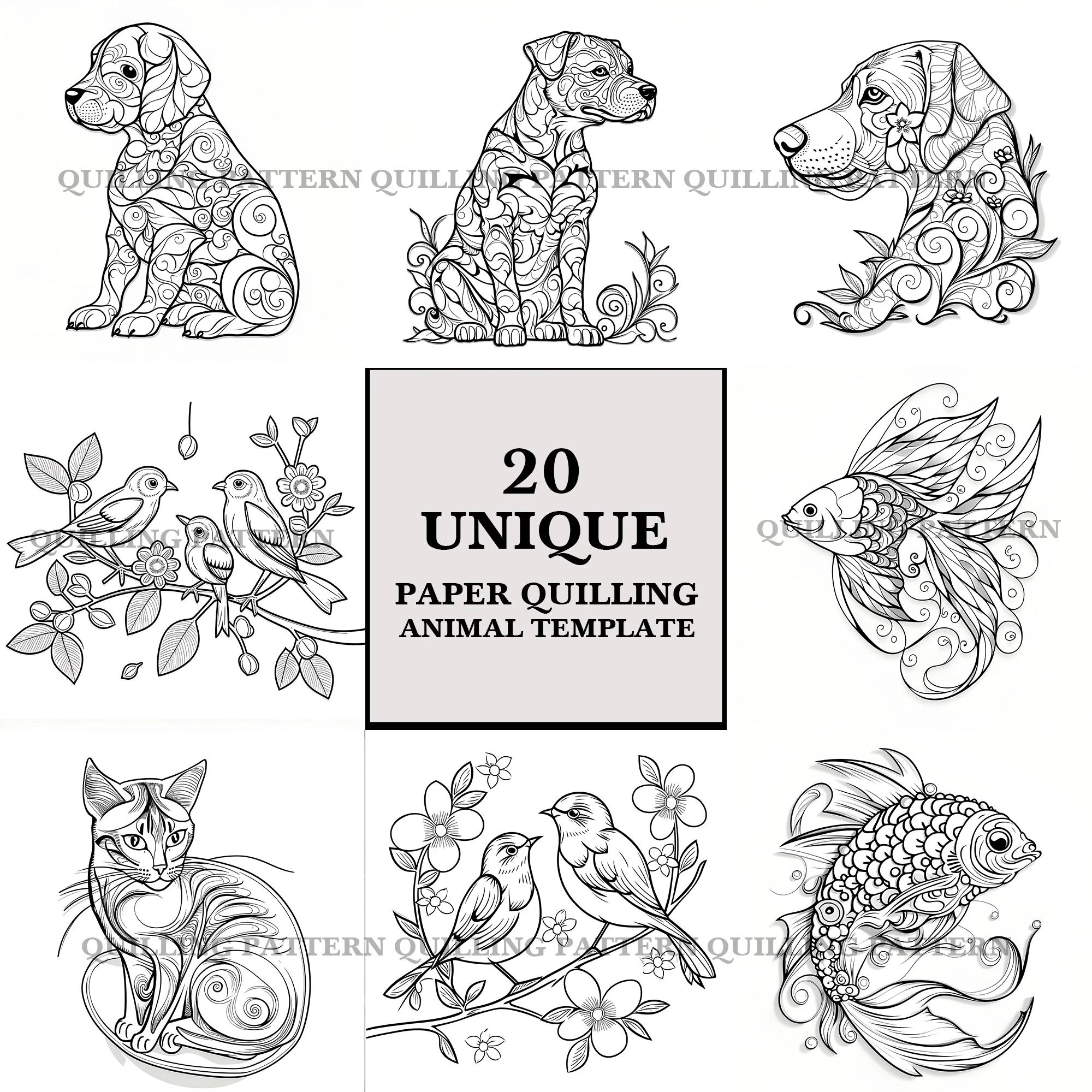 Quilling Animals Template Paper Quilling