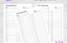 Quiz Answer Sheet