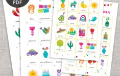 Rainbow Fiesta Printable Loteria Bingo Cards