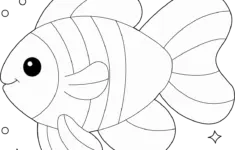 Rainbow Fish Coloring Page