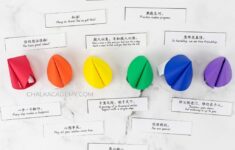 Rainbow Paper Fortune Cookies