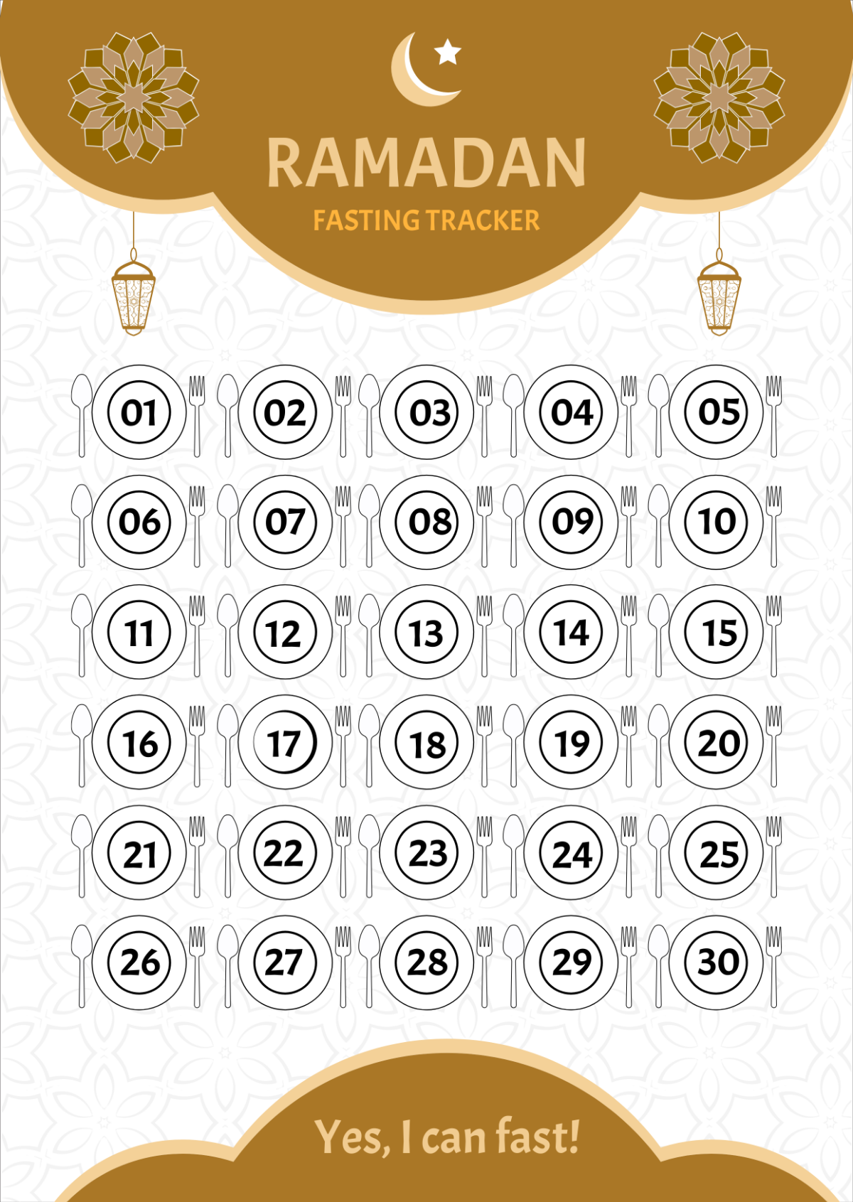 Ramadan Fasting Tracker For Kids