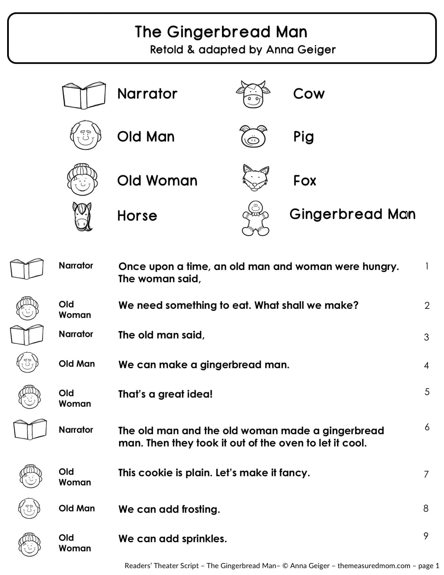 Readers Theater Familiar Tales Readers Theater Familiar Tales