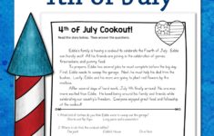 Reading Comprehension July 4th Celebration Cookout