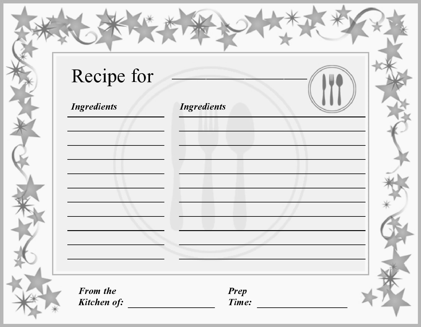 free editable recipe templates for microsoft word