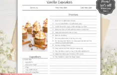 Recipe Sheet Template Smallphoto Inkfree
