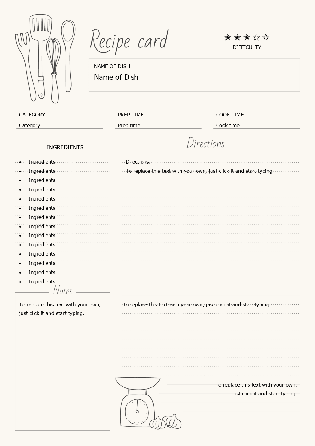 Recipe Template 4 Recipe Template 4