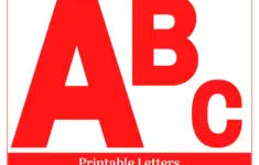 Red Alphabet Clip Art Printable Letters