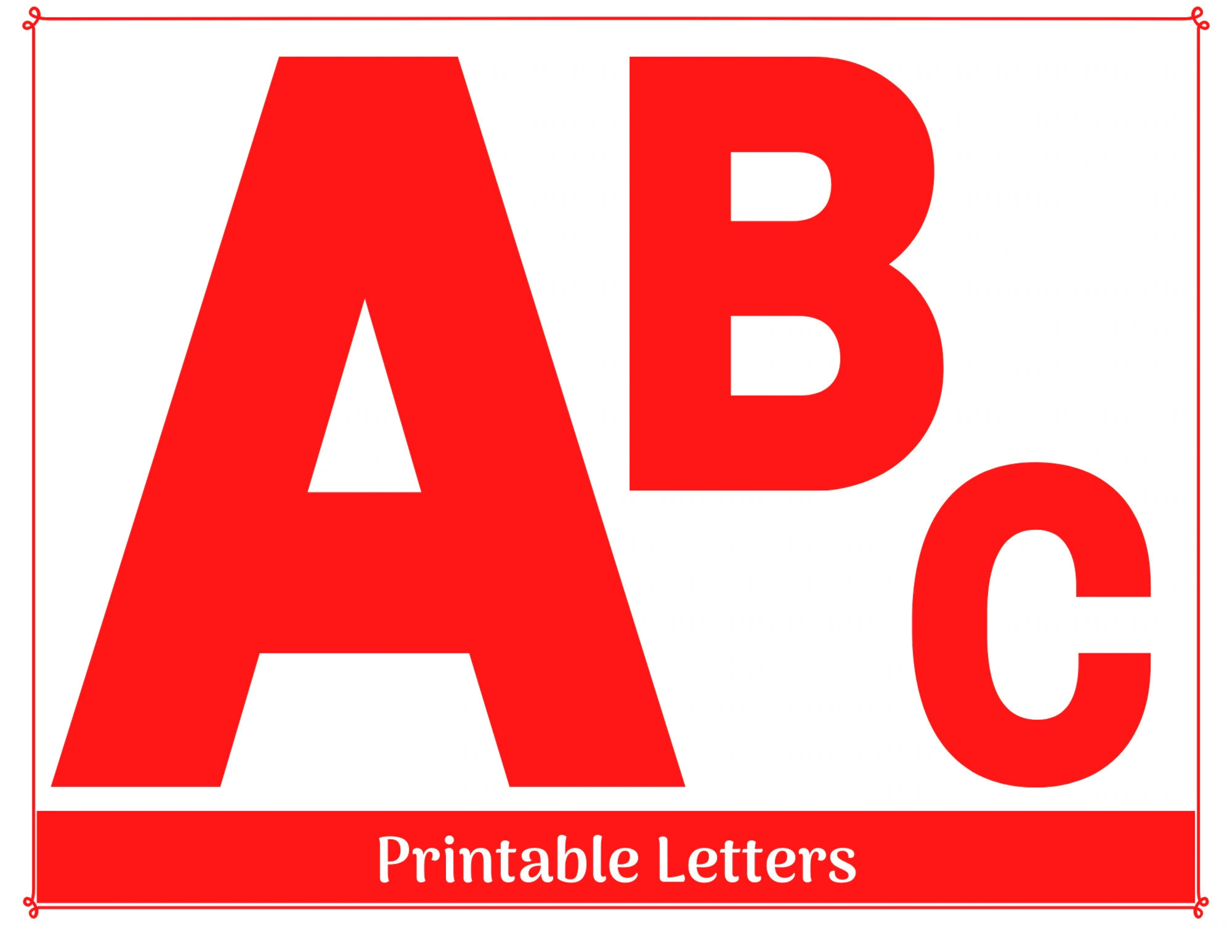 Red Alphabet Clip Art Printable Letters Red Alphabet Clip Art Printable Letters